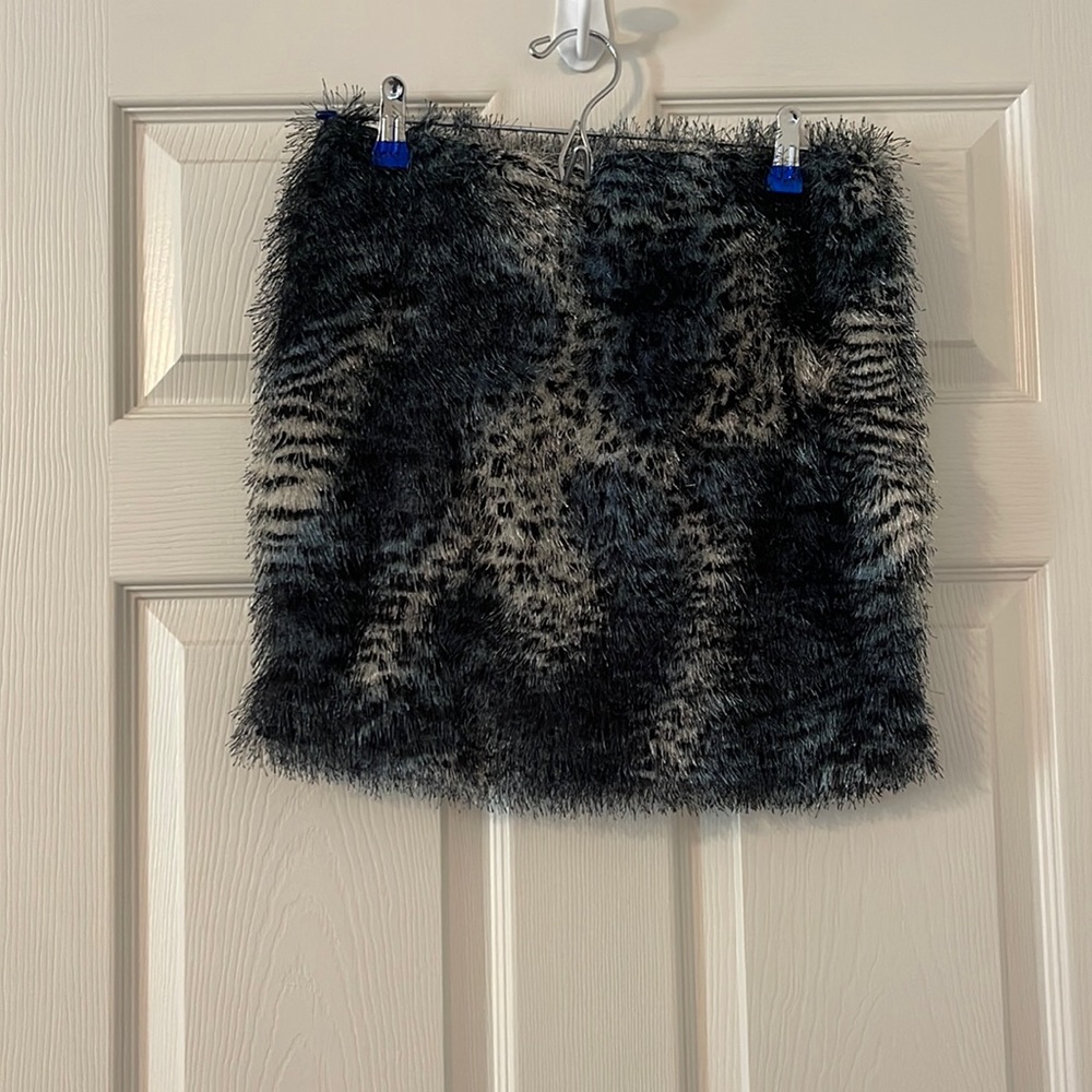 Furry Mini Skirt